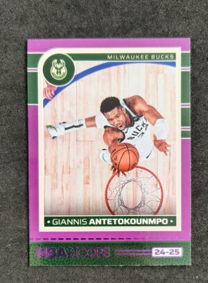 2024-25 Panini Hoops Giannis Antetokounmpo #166 Purple