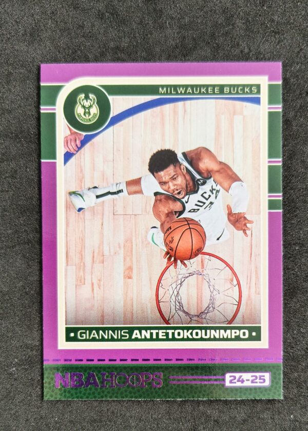 2024-25 Panini Hoops Giannis Antetokounmpo #166 Purple