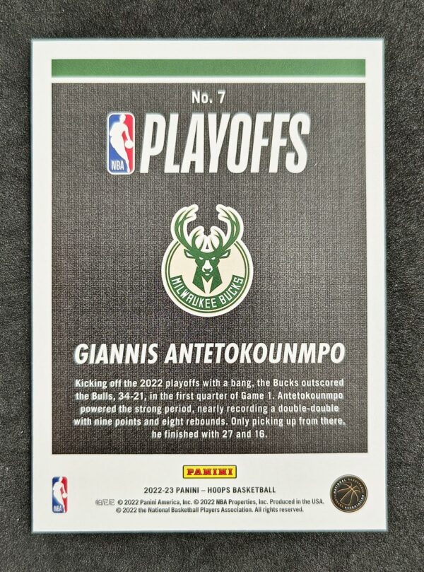 2022-23 Panini Hoops Road to the Finals Giannis Antetokounmpo #7 1918/2022