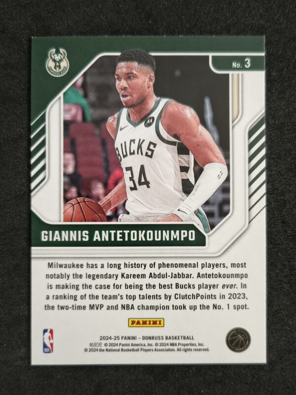 2024-25 Panini Donruss Franchise Features Giannis Antetokounmpo #3 Winter