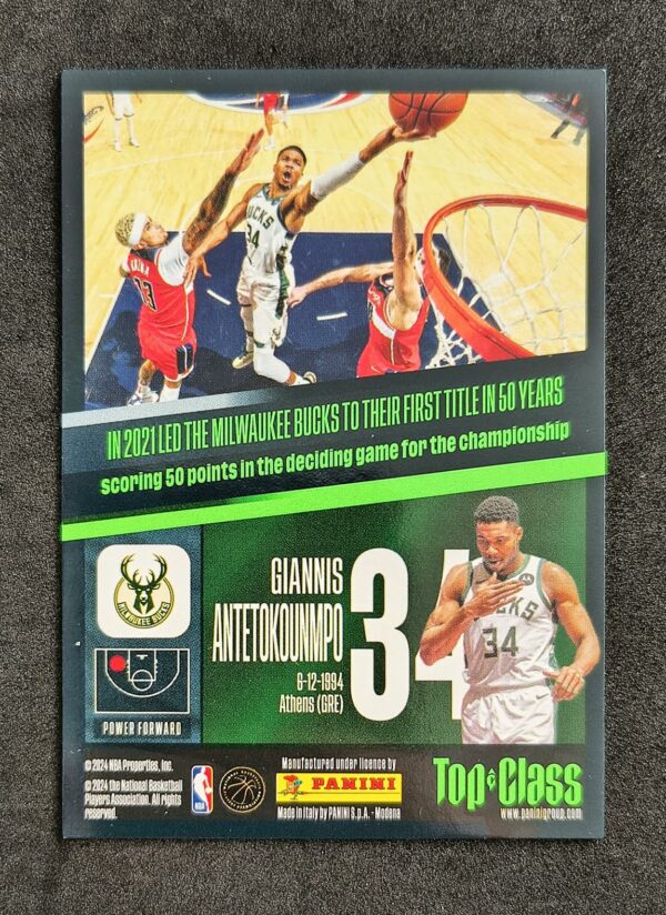 2023-24 Panini Top Class Unbeatable Tribute Giannis Antetokounmpo #263