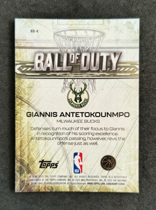 2025-26 Topps Ball of Duty Giannis Antetokounmpo
