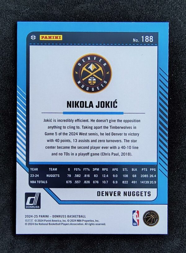 2024-25 Panini Donruss Nikola Jokic #188