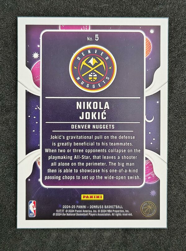 2024-25 Panini Donruss Zero Gravity Nikola Jokic #5