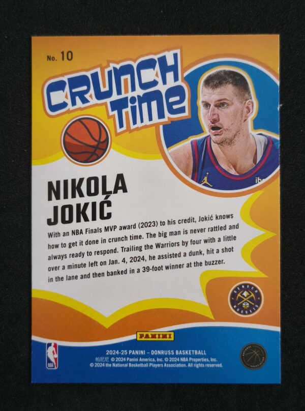 2024-25 Panini Donruss Crunch Time Nikola Jokic #10