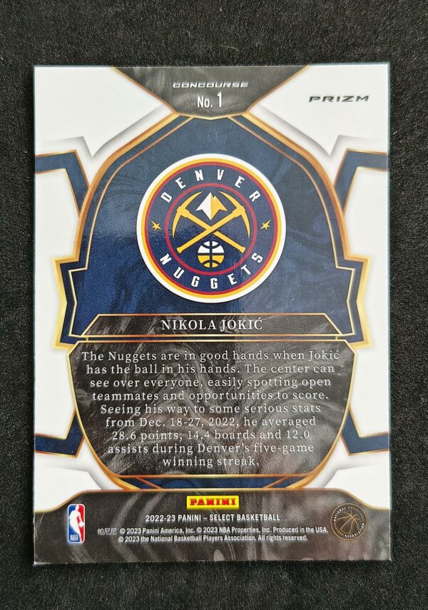 2022-23 Panini Select Nikola Jokic #1 Concourse