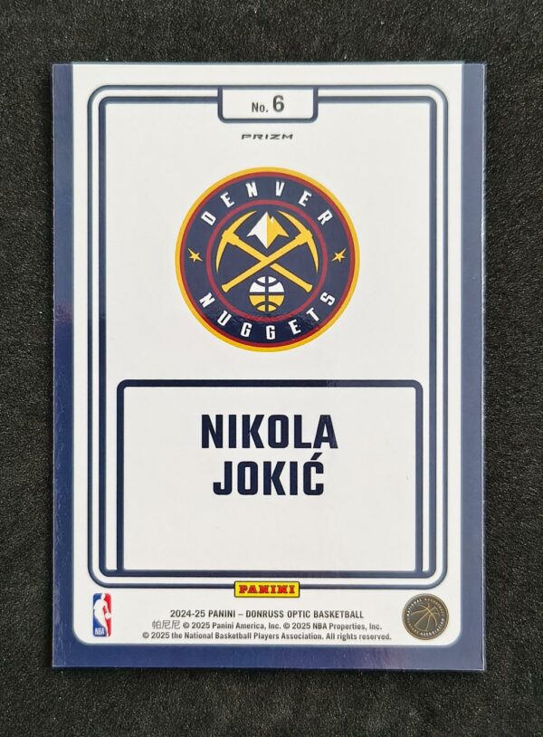 2024-25 Panini Optic Winner Stays Nikola Jokic #6 Purple Prizm