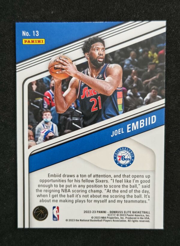 2022-23 Panini Elite Joel Embiid #13