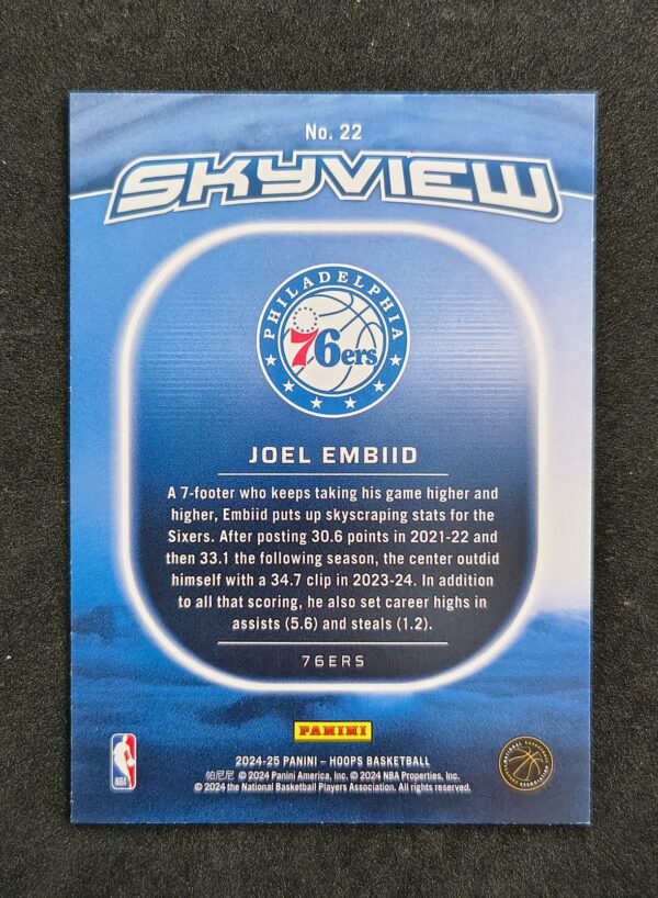 2024-25  Panini Hoops Skyview Joel Embiid #22