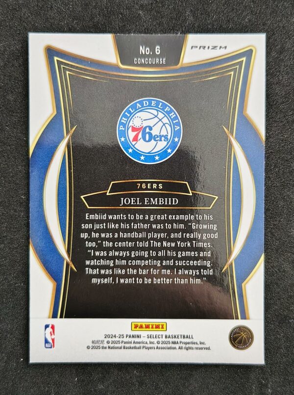 2024-25  Panini Select Joel Embiid #6 Concourse Silver