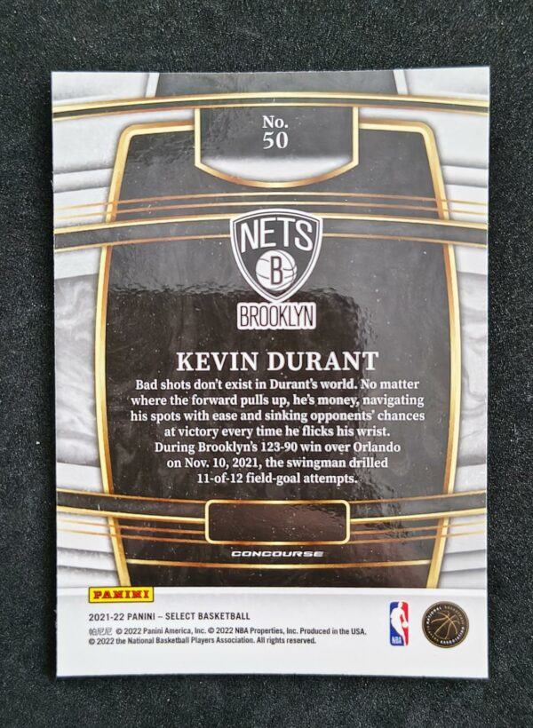 2021-22 Panini Select Kevin Durant #50 Concourse