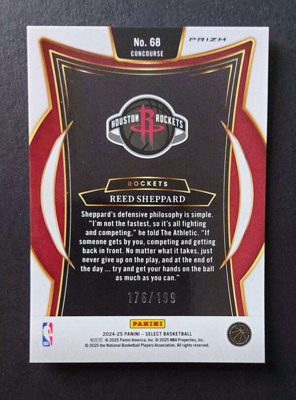 2024-25 Panini Select Reed Sheppard Concourse #68 176/199 RC