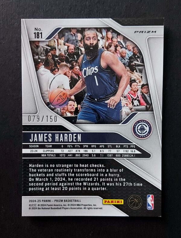 2024-25 Panini Prizm James Harden #181 079/150 Pandora