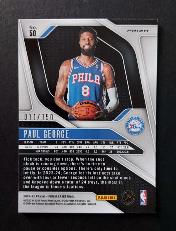 2024-25 Panini Prizm Paul George #50 011/150 Pandora