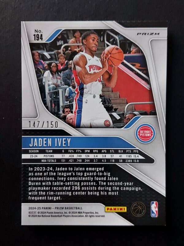 2024-25 Panini Prizm Jaden Ivey #194 147/150 Pandora