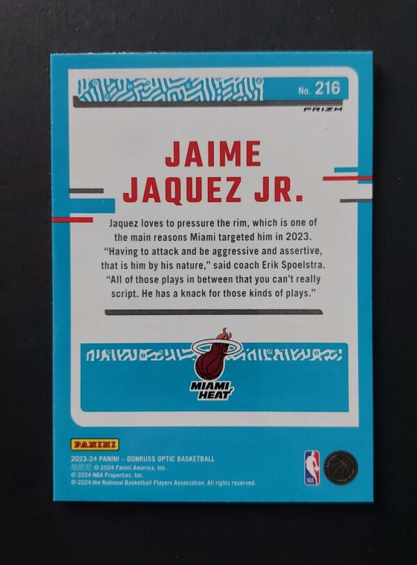 2023-24 Panini Optic Jaime Jaquez Jr #216 RC Choice