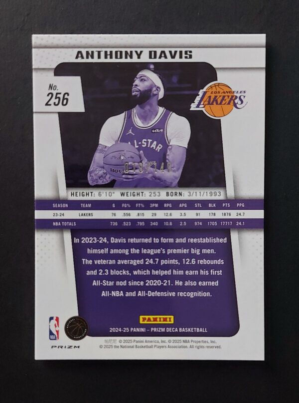 2024-25 Panini Prizm Deca All Star Anthony Davis #256 019/149