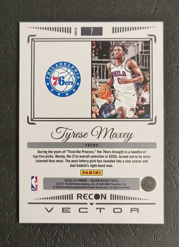 2023-24 Panini Recon Vector Tyrese Maxey #7