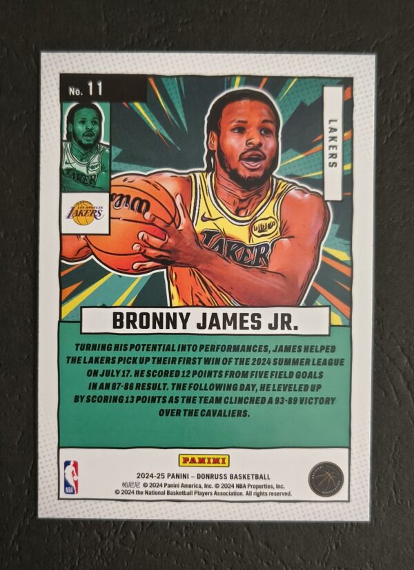 2024-25 Panini Donruss Net Marvels Bronny James Jr #11 RC