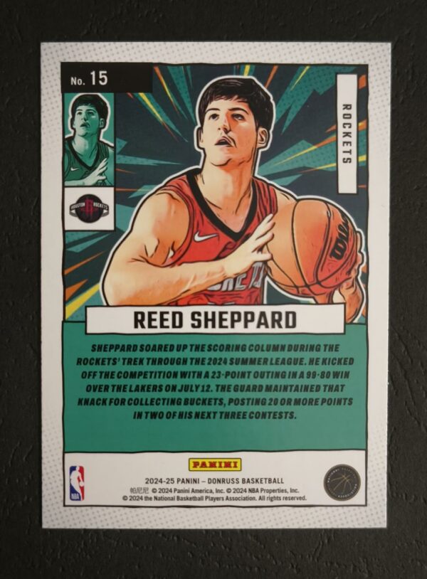 2024-25 Panini Donruss Net Marvels Reed Sheppard #15 RC