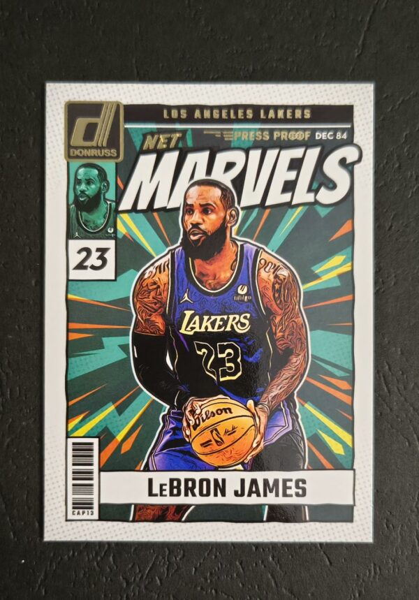 2024-25 Panini Donruss Net Marvels Lebron James #13 Gold Pressproof