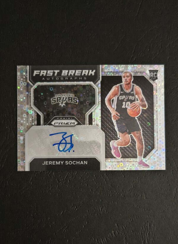 2022-23 Panini Prizm Fast Break Jeremy Sochan RC Auto