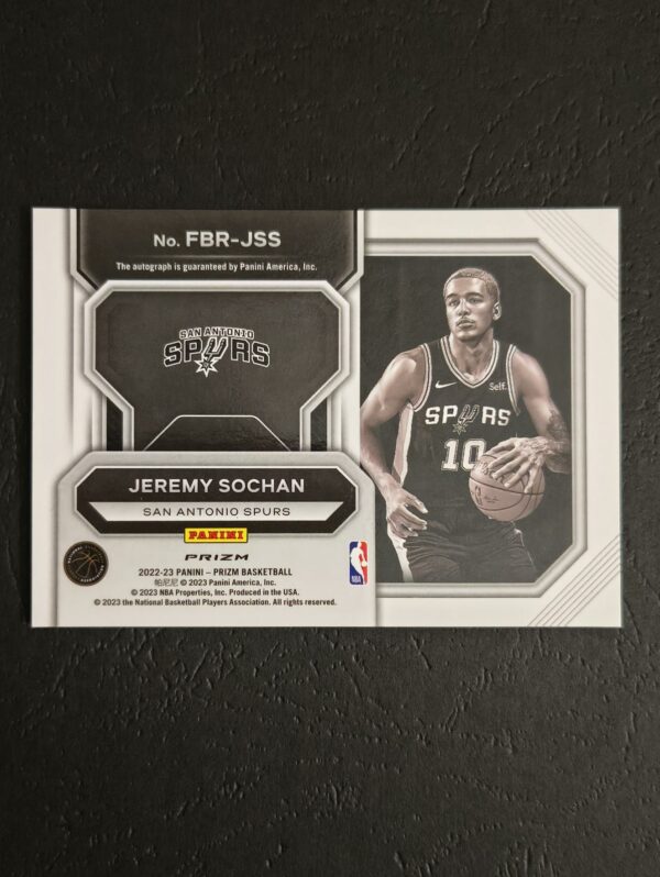 2022-23 Panini Prizm Fast Break Jeremy Sochan RC Auto
