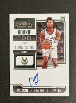 2023-24 Panini Contenders Chris Livingston #142 RC Auto