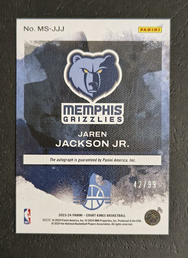 2023-24 Panini Court Kings Masterstrokes Jaren Jackson Jr 42/99 Auto