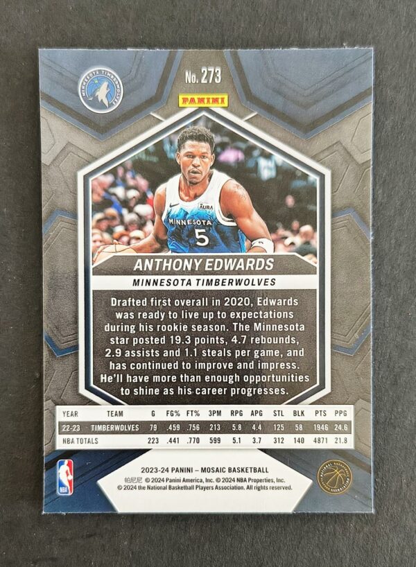 2023-24 Panini Mosaic Anthony Edwards #273 City Edition