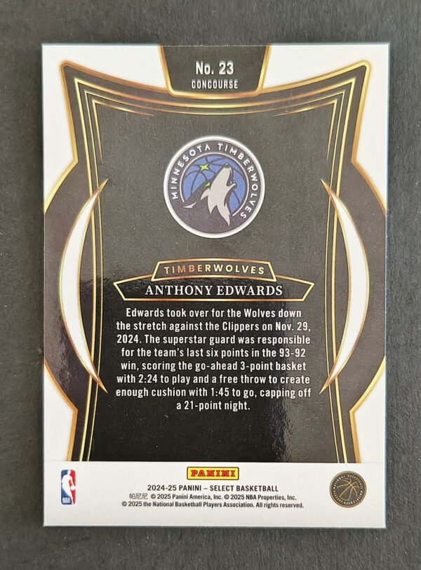 2024-25 Panini Select Anthony Edwards #23 Concourse