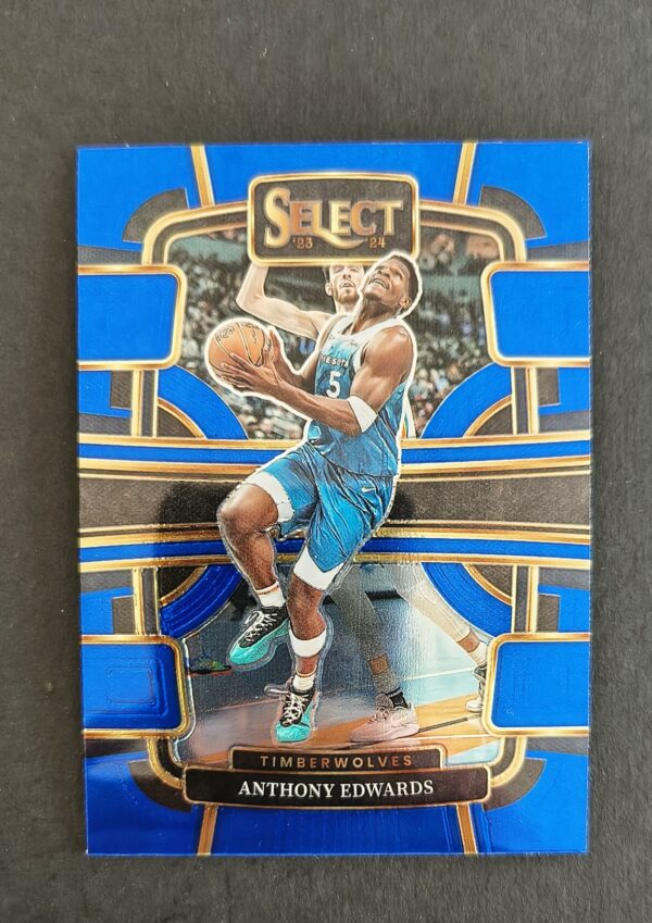 2023-24 Panini Select Anthony Edwards #37 Concourse Blue