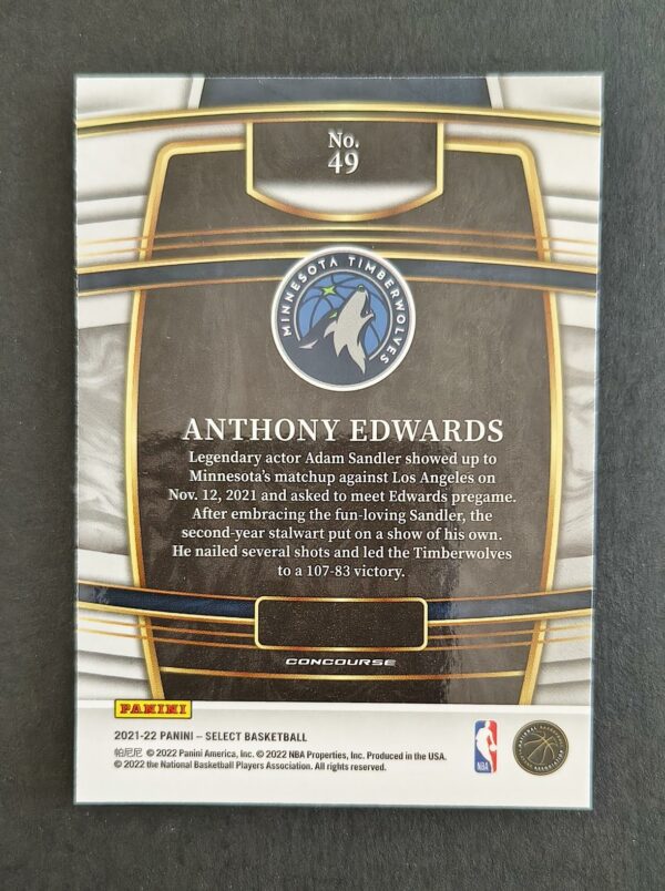 2021-22 Panini Select Anthony Edwards #49 Concourse