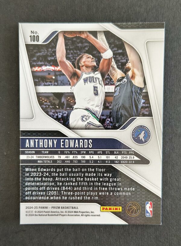 2024-25 Panini Prizm Anthony Edwards #100