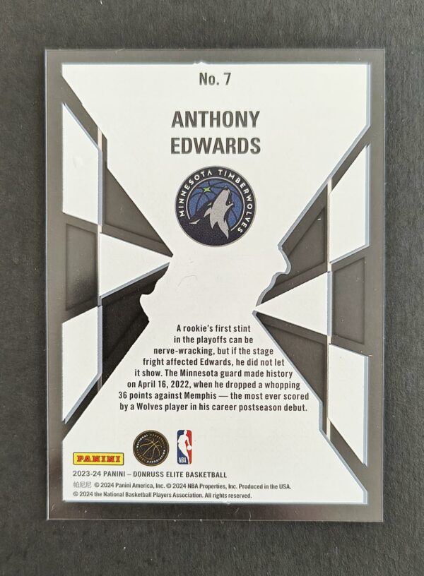 2023-24 Panini Elite Deck Anthony Edwards #7