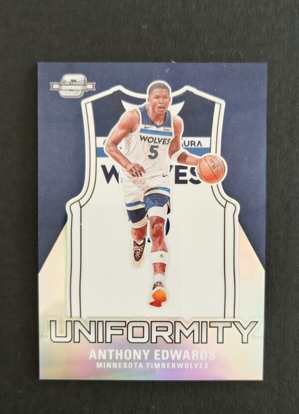 2023-24 Panini Contenders Optic Uniformity Anthony Edwards #4 Silver Prizm