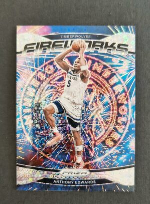 2024-25 Panini Prizm Fireworks Anthony Edwards #25 Fast Break