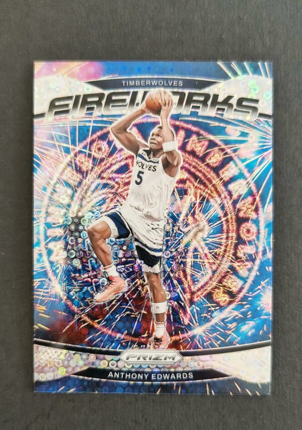 2024-25 Panini Prizm Fireworks Anthony Edwards #25 Fast Break