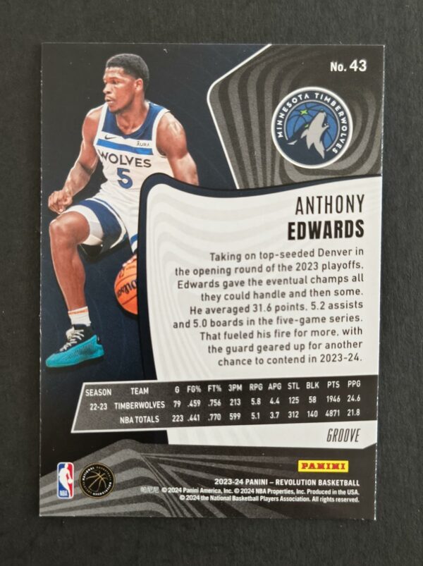 2023-24 Panini Revolution Anthony Edwards #43 Groove