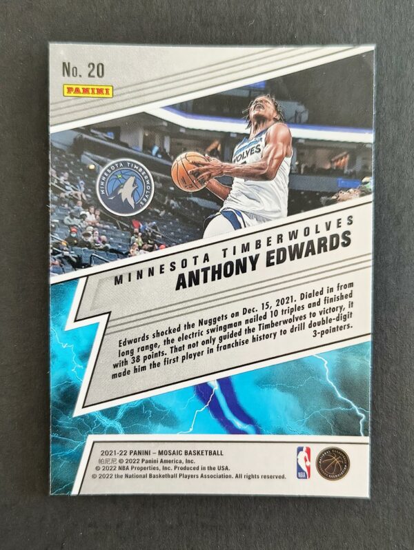 2021-22 Panini Mosaic Thunder Lane Anthony Edwards #20