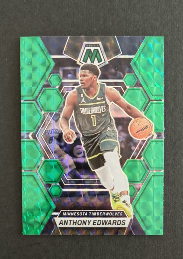 2022-23 Panini Mosaic Lane Anthony Edwards #26 Green