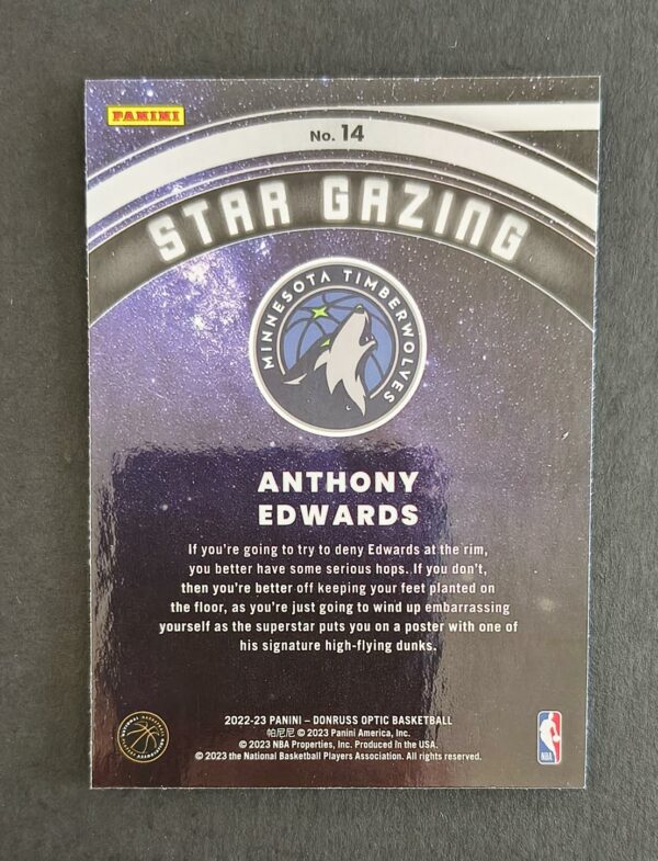 2022-23 Panini Optic Star Gazing Anthony Edwards #14