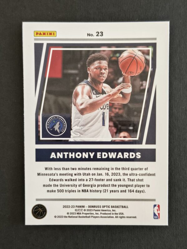 2022-23 Panini Optic Elite Dominators Anthony Edwards #23