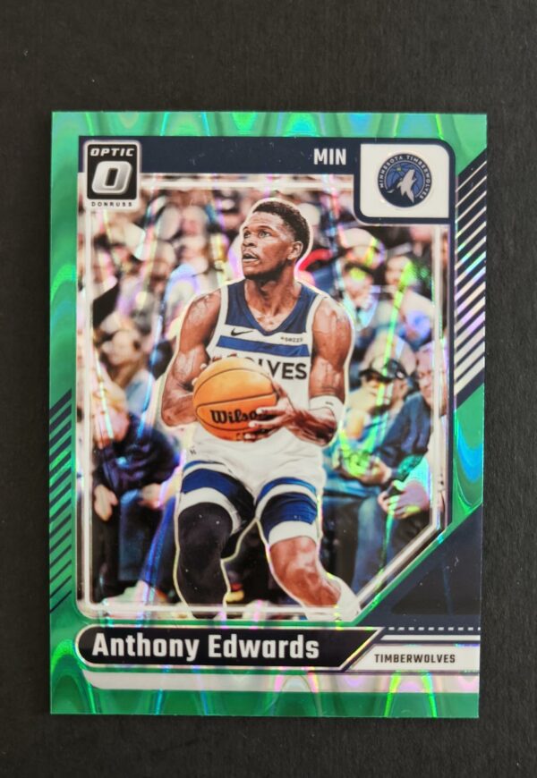 2024-25 Panini Optic Anthony Edwards #31 Green Wave