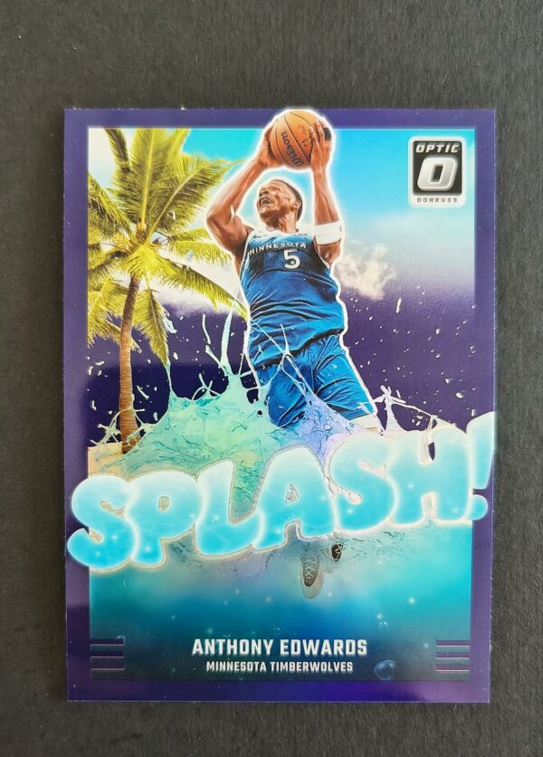 2024-25 Panini Optic Splash! Anthony Edwards #7 Purple