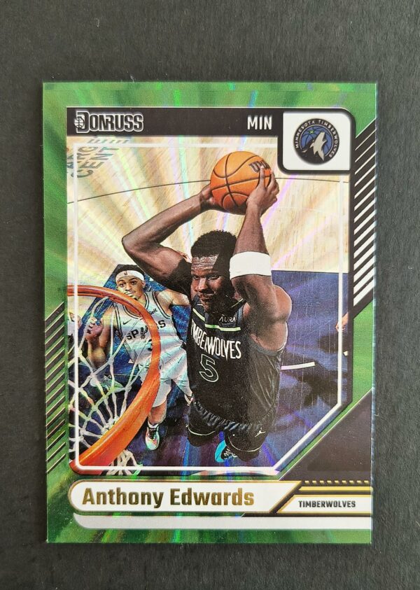 2024-25 Panini Donruss Anthony Edwards #165 Green Laser