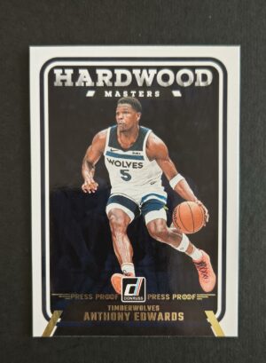 2024-25 Panini Donruss Hardwood Masters Anthony Edwards #5 Gold Pressproof