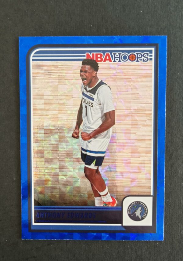 2023-24 Panini Hoops Anthony Edwards #189 Blue Hyper International