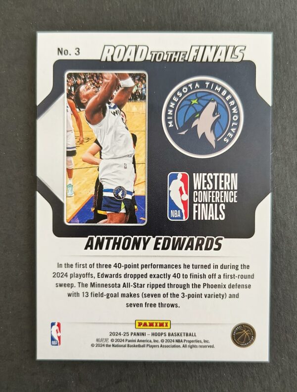2024-25 Panini Hoops Road to the Finals Anthony Edwards #3