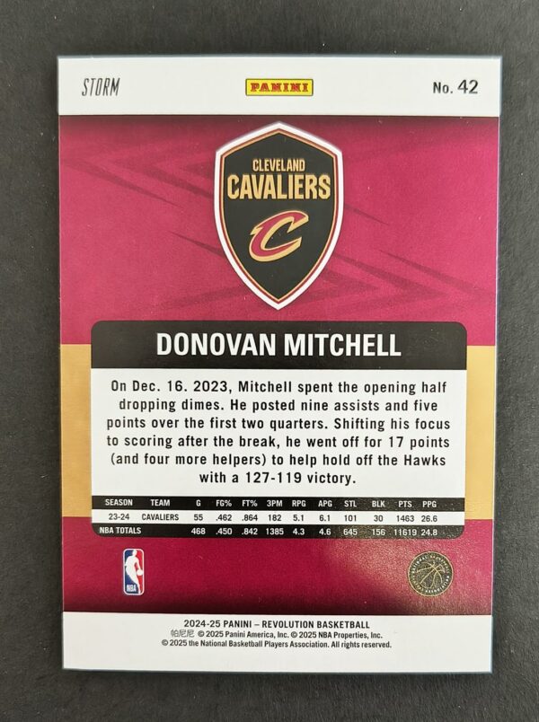 2024-25 Panini Revolution Donovan Mitchell #42 Storm